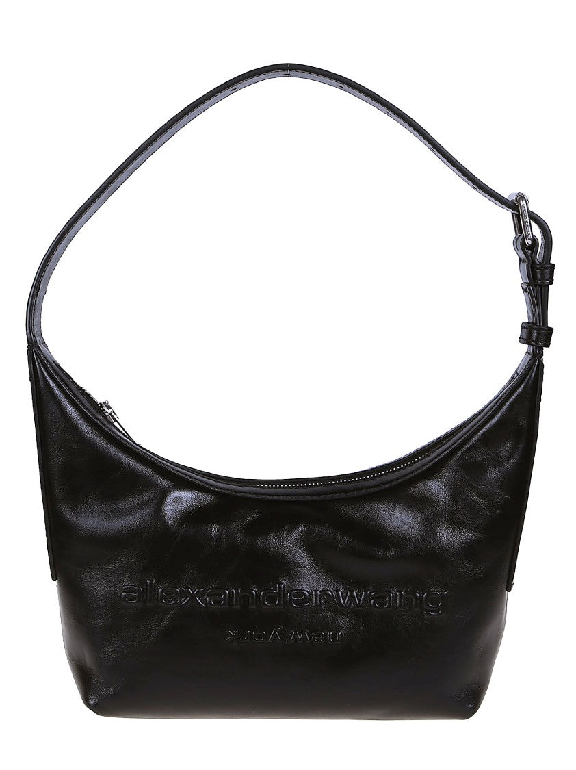 Alexander Wang Punch Small Black Leather Hobo Bag