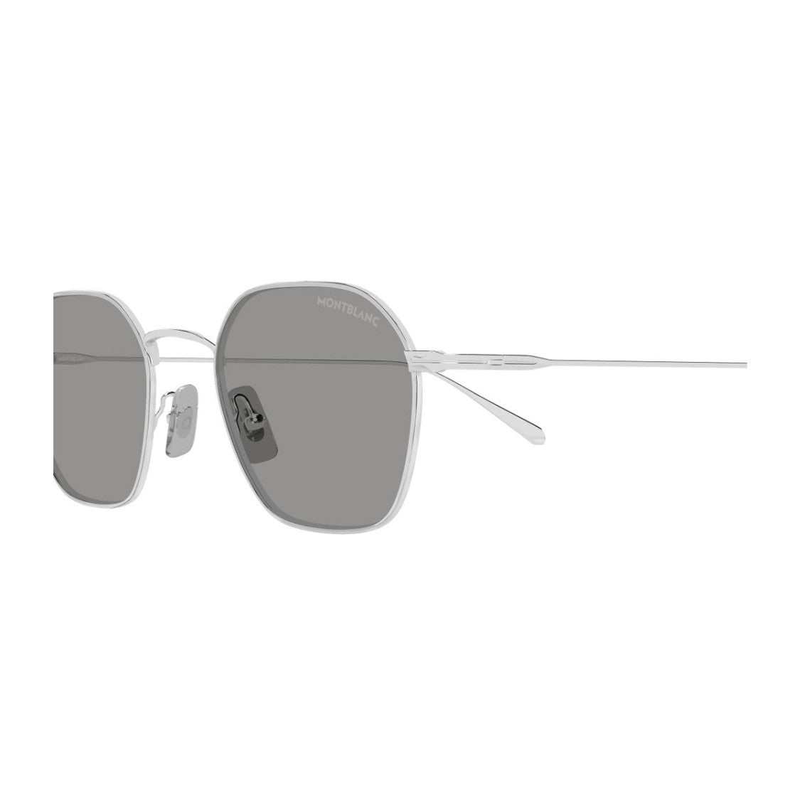 Montblanc Silver Nib Metal Geometric Sunglasses