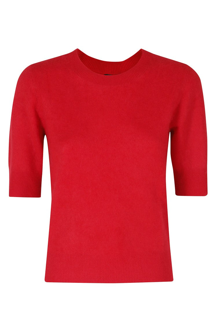 Herskind Red Therese Ribbed Wool-Cashmere Knit Blouse