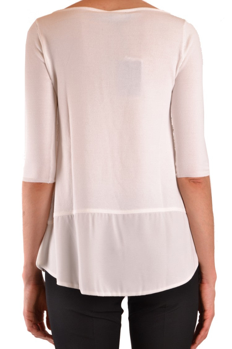 Ermanno Multicolor Sweater With Lace Appliqué