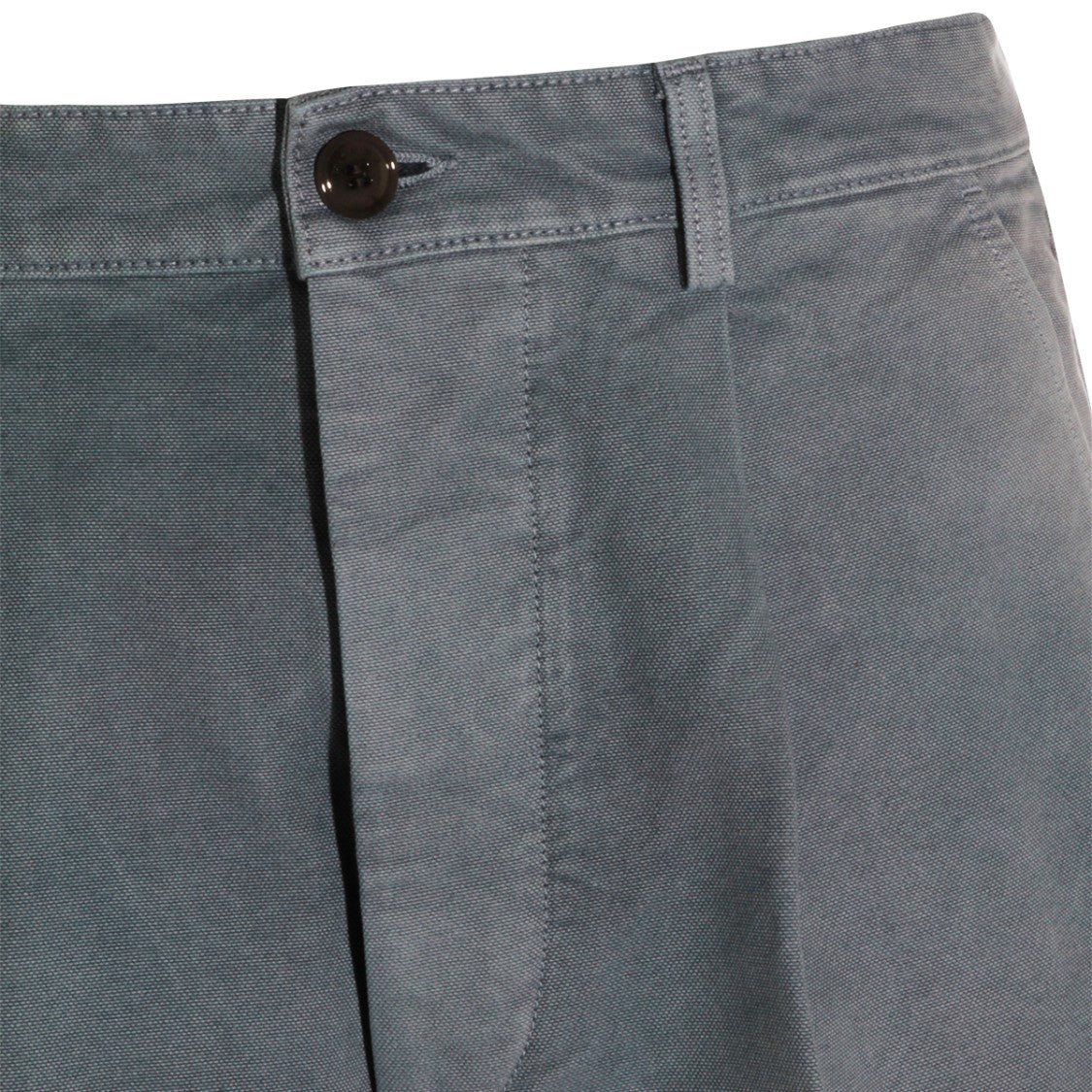 Marni Light Blue Cotton Pants With Front Pleats And Relaxed Fit