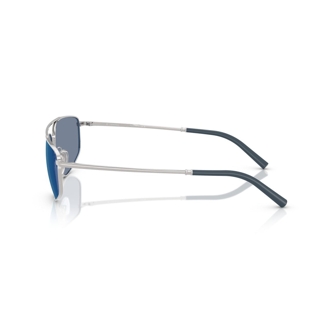 Oliver Peoples 0Ov1361s Reflective Blue Lenses With Polished Silver Frame Sunglasses