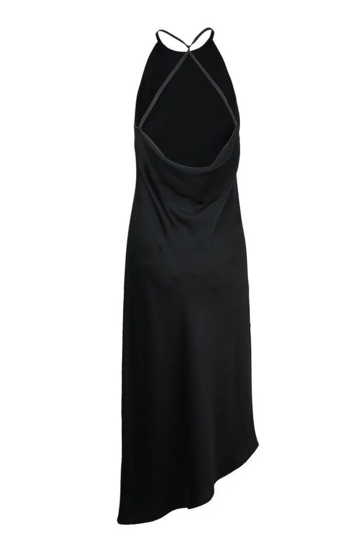 Marella Art.365 Black Caperana Satin Polyester Dress