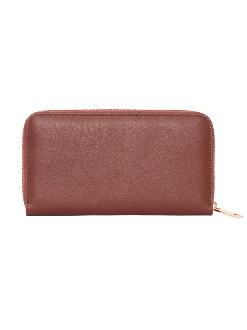 Claudio Orciani Zip Around Stitched Oval Wallet