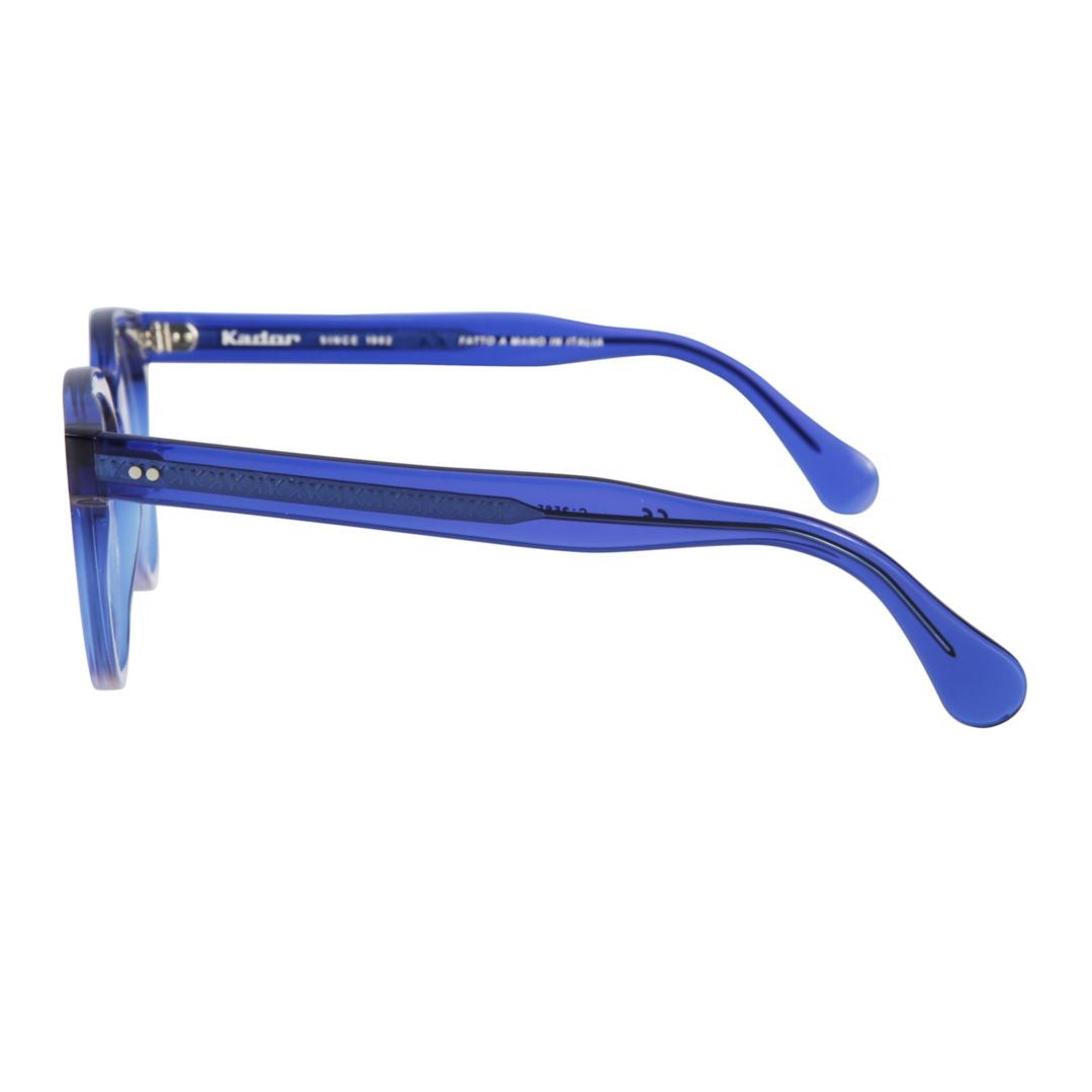 Kador Tuxon-K Translucent Blue Acetate Rounded Square Eyeglasses