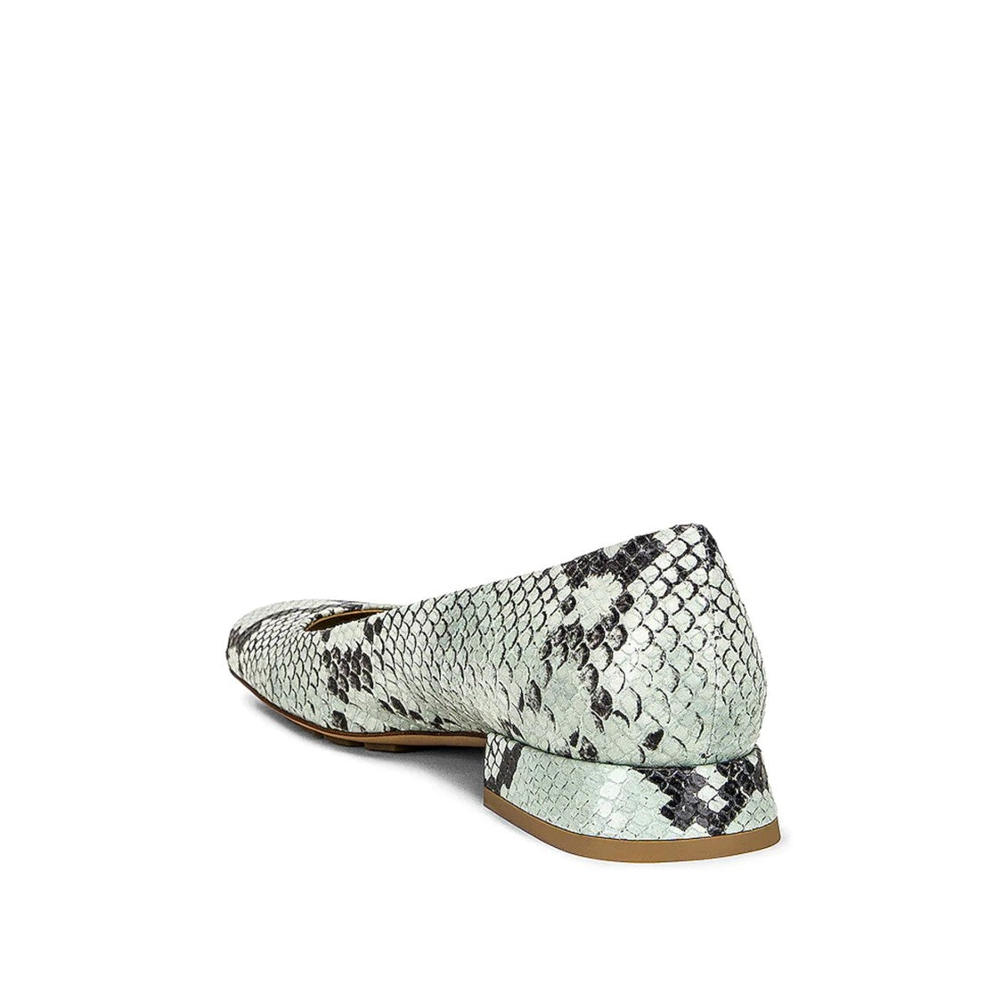 Bottega Veneta Embossed Python Effect Ballerina Flats