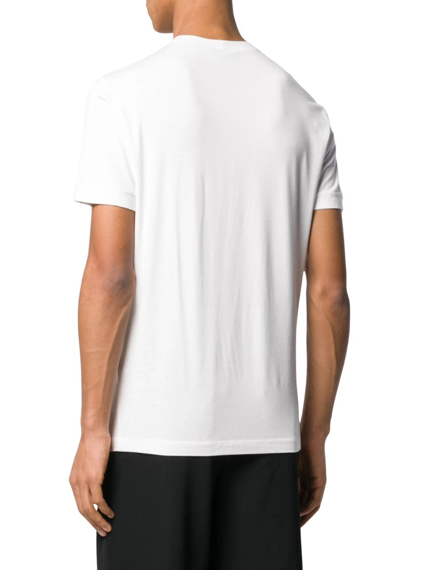Giorgio Armani White Tailored Embroidered Viscose T-Shirt