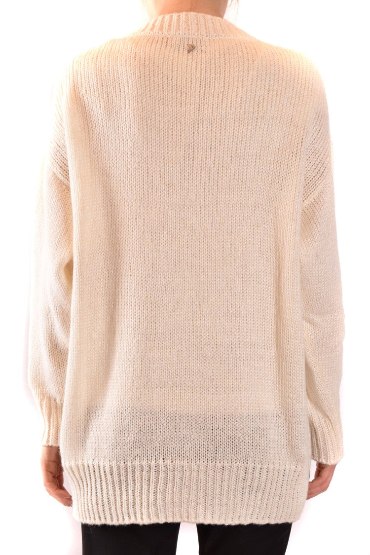 Dondup Knit Cardigan With V-Neckline And Cable Details