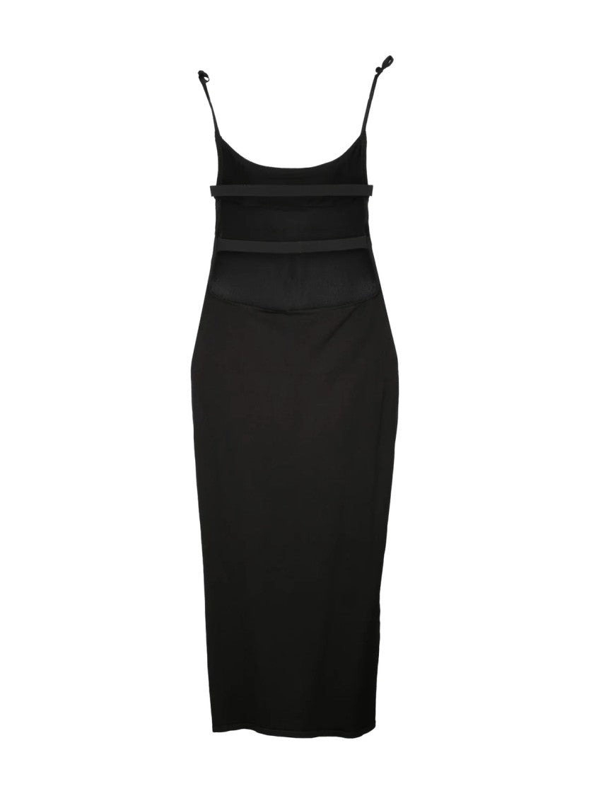 Philosophy Di Lorenzo Serafini Brown Open Back Fluid Viscose Long Dress