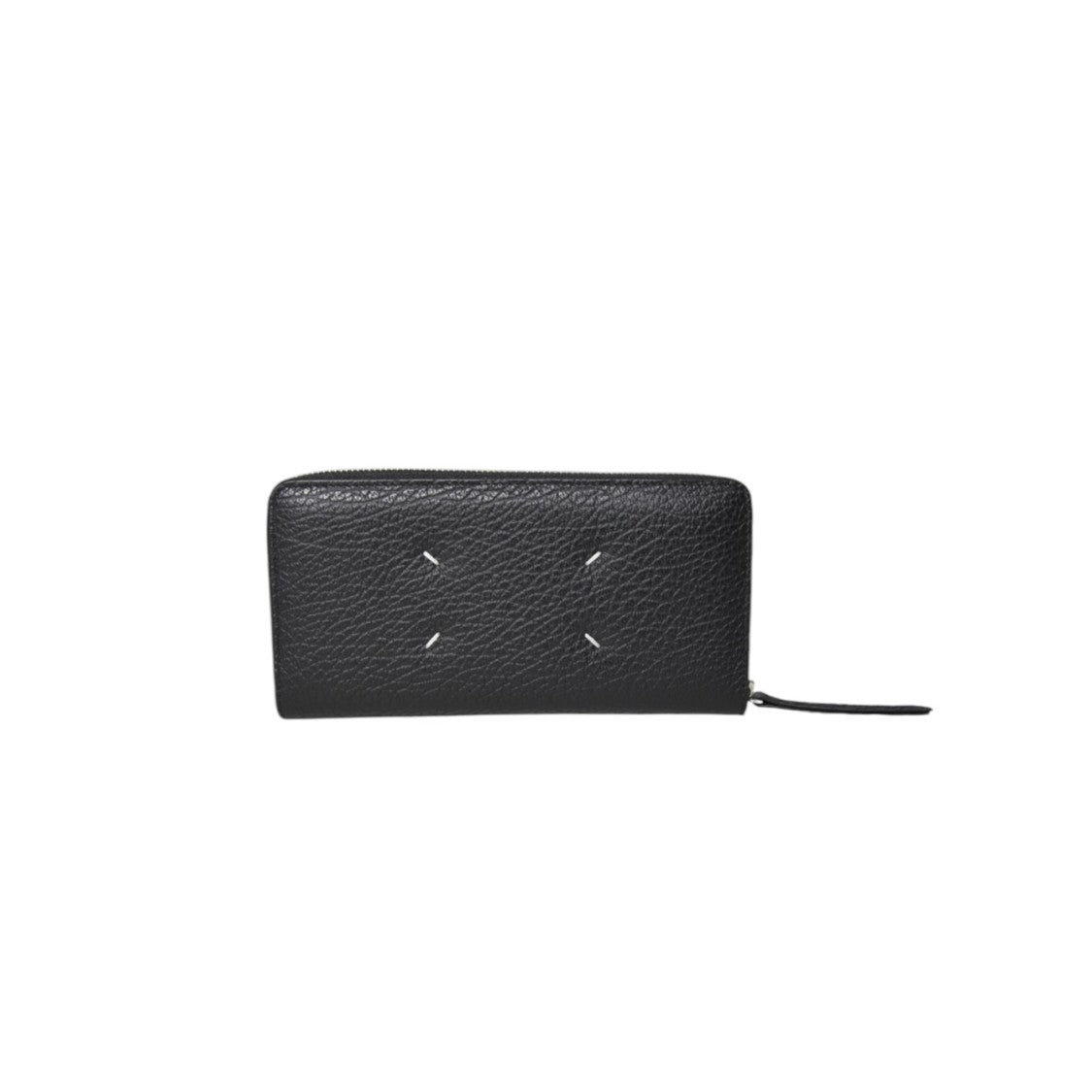 Maison Margiela Four Stitches Black Leather Zip Around Wallet