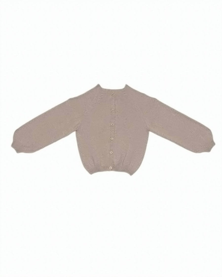 Baserange Relaxed Fit Cardigan With Balloon Sleeves