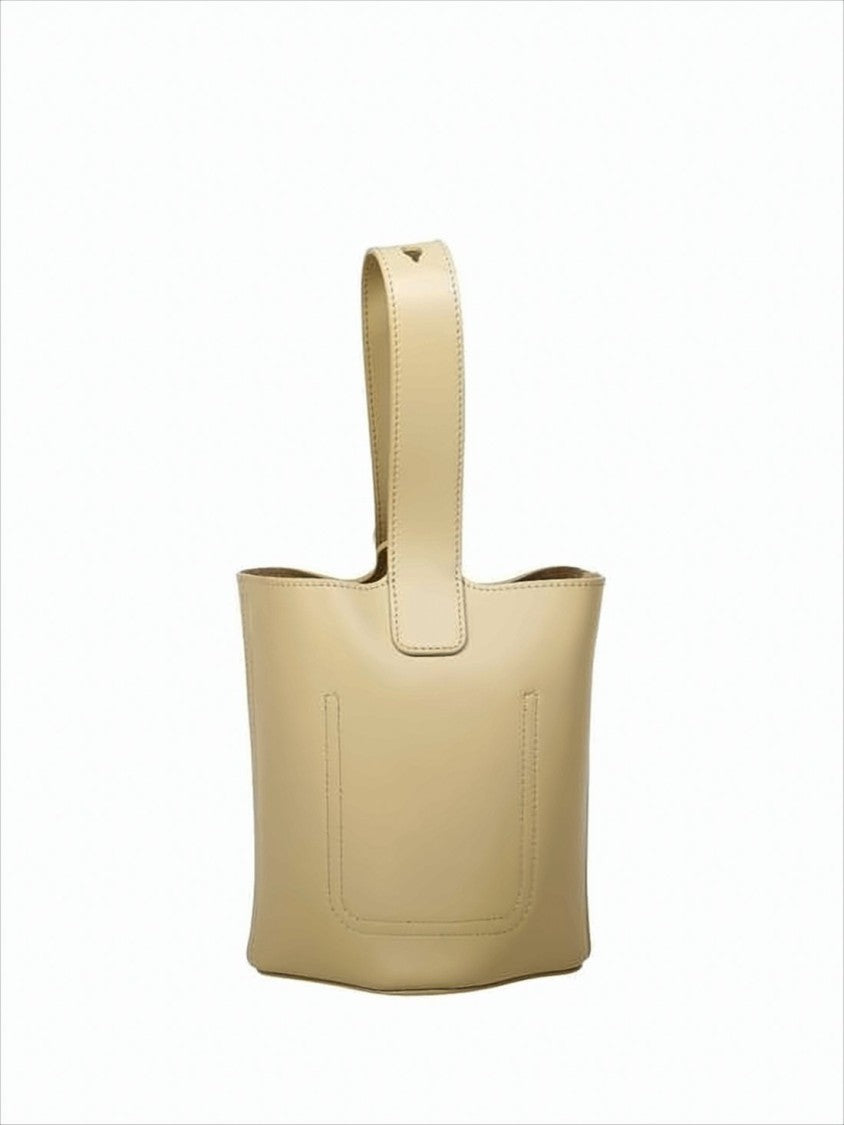 Loewe Structured Calf Leather Tote Bag With Gold-Tone Clasp