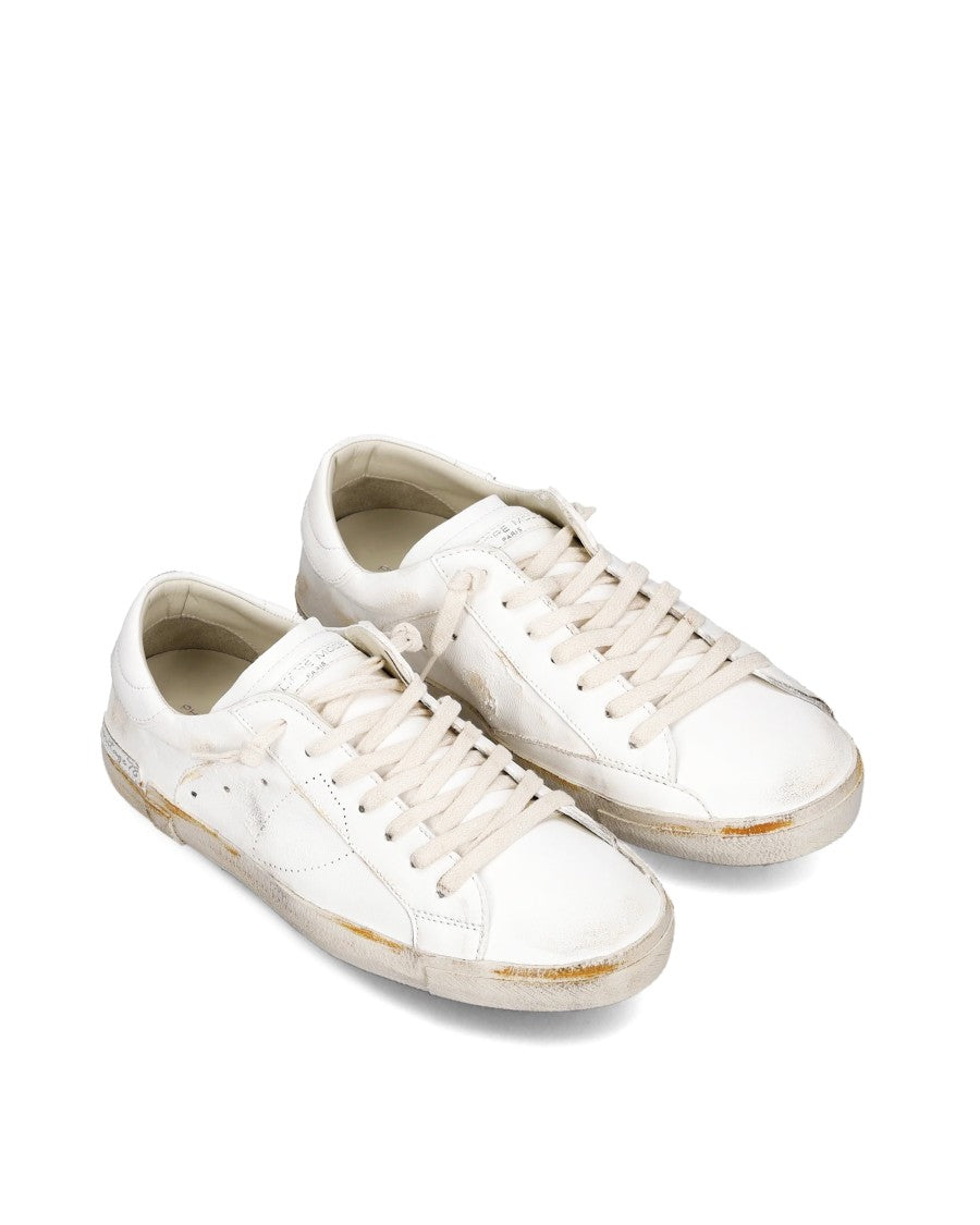 Philippe Model Prsx Low Man Vintage Blanc Sneakers