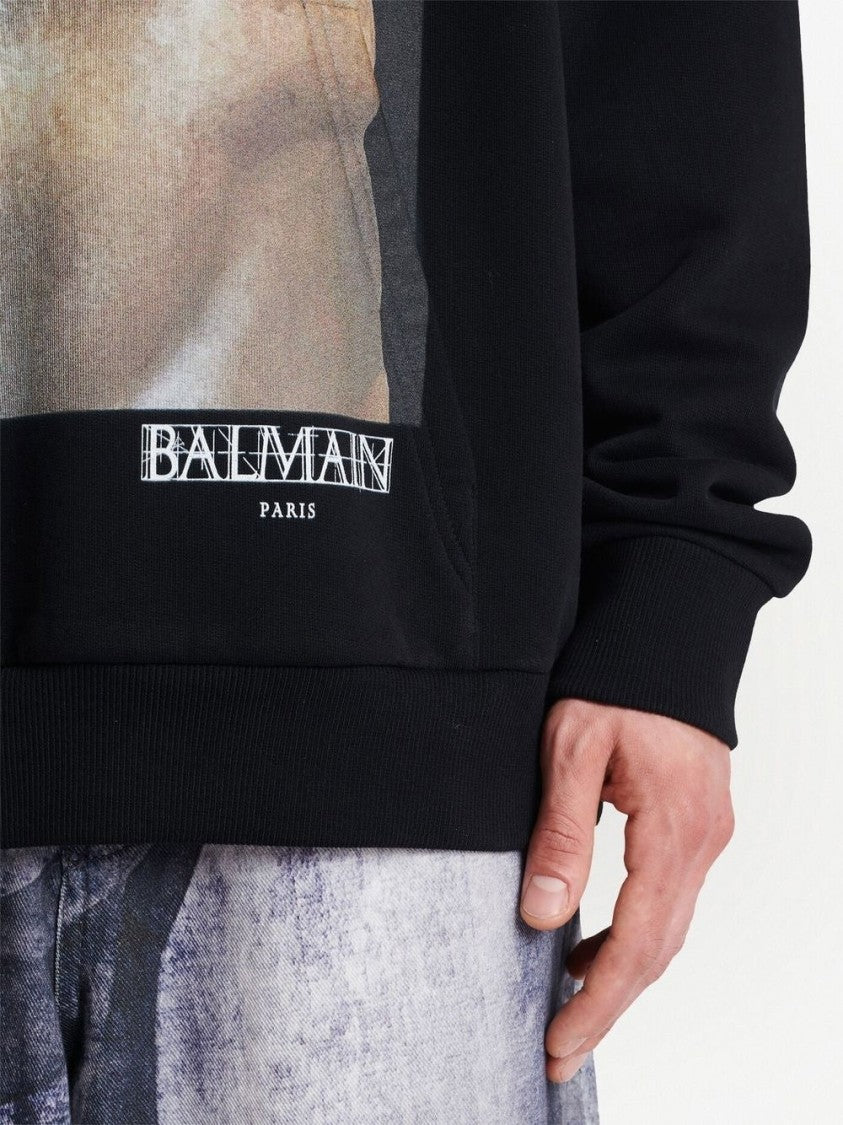 Balmain Graphic-Print Hoodie