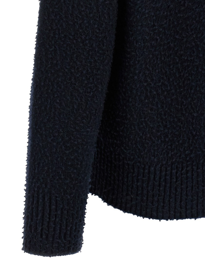 Roberto Collina Crew Neck Wool Sweater With Casentino Texture