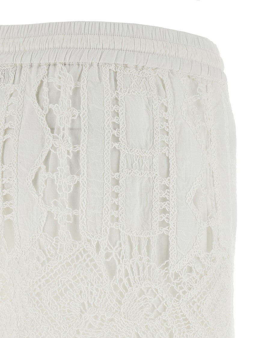 Pinko Sangallo Lace Macramé Shorts