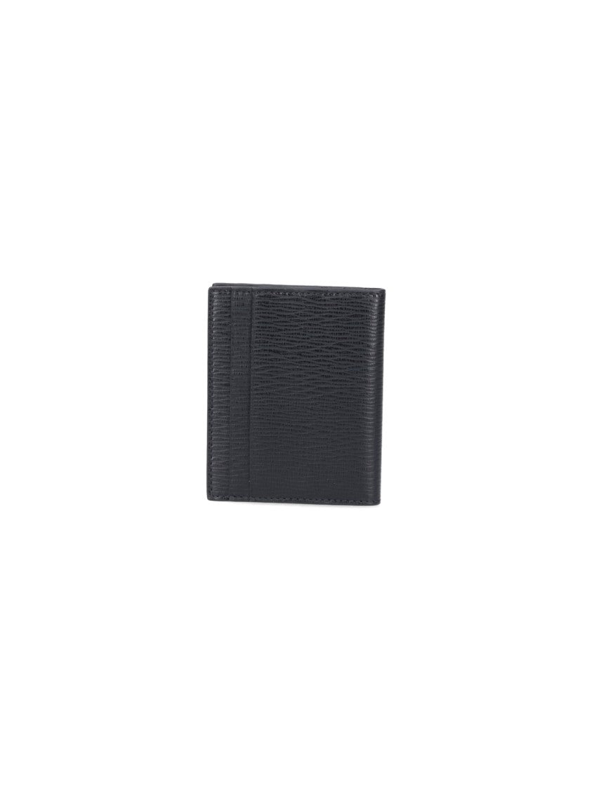 Ferragamo Gancini' Bi-Fold Wallet – Black