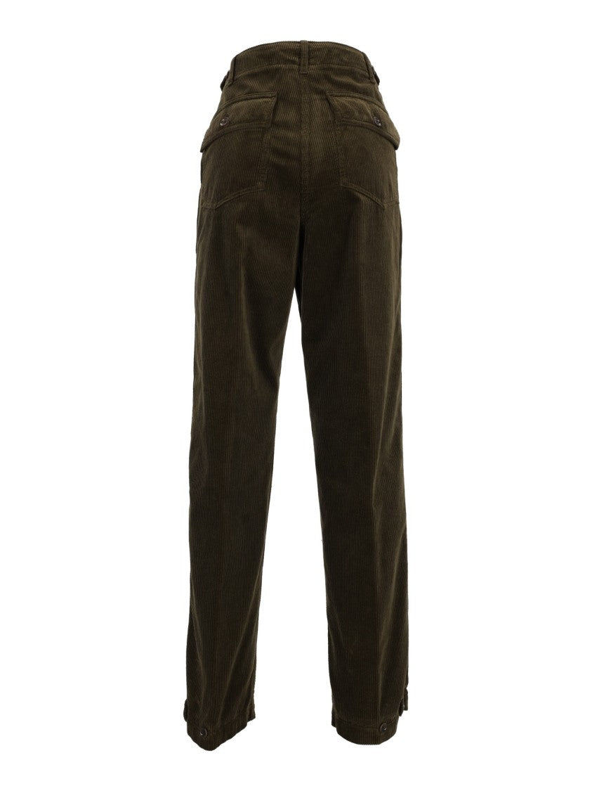 Aspesi Straight Leg Corduroy Straight-Leg Pants