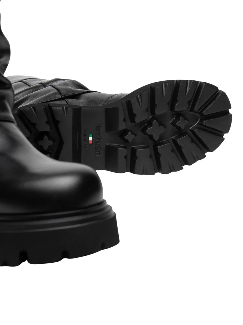 Nero Giardini Eva Fontain Slouched Design Leather Boots