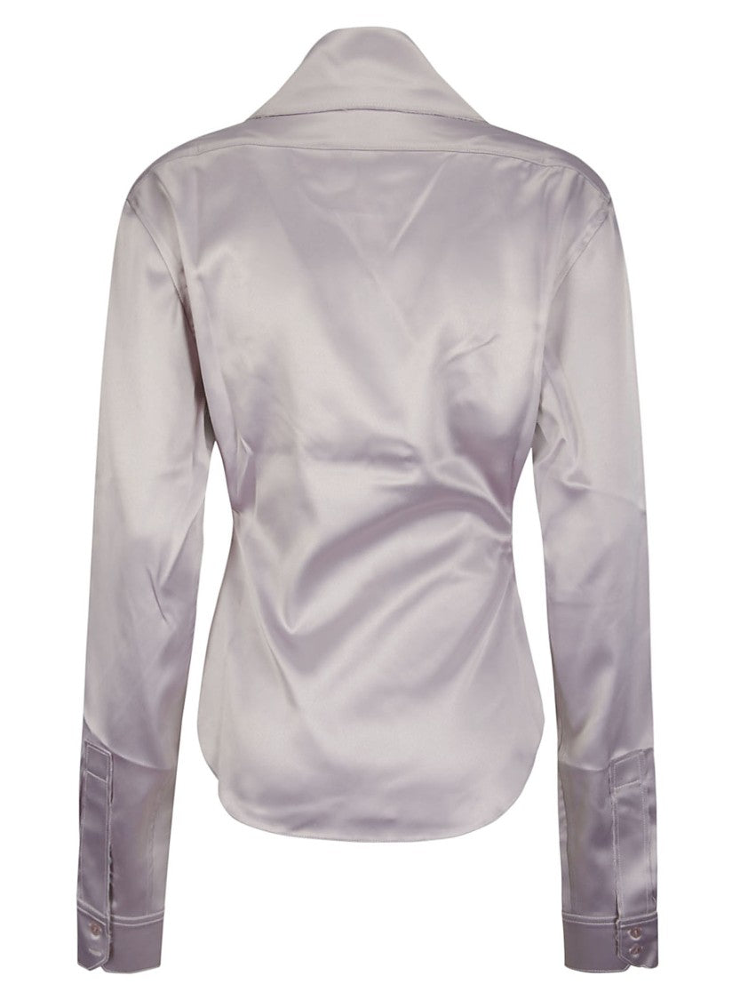 16Arlington Satin Maxi Collar Shirt