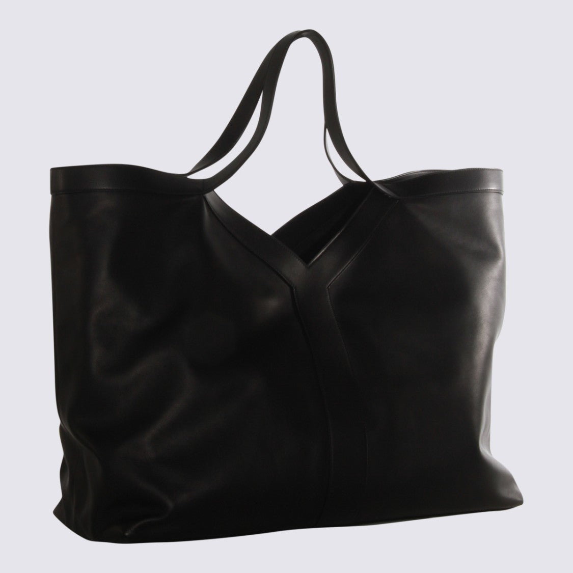 Saint Laurent Large Tote Bag With Minimalist Design And V-Shaped Seam
