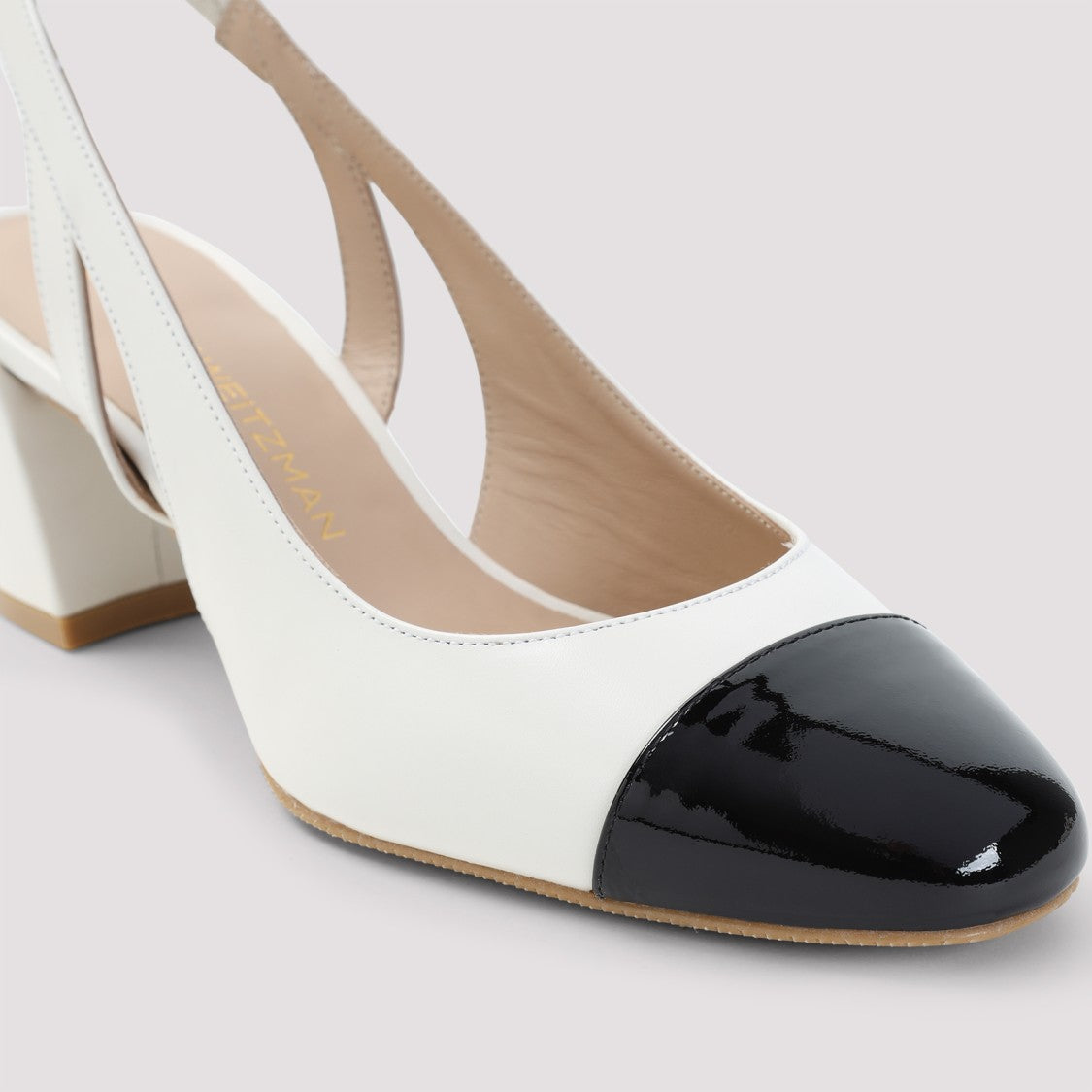 Stuart Weitzman Sleek 50 White Nappa Leather Sandals