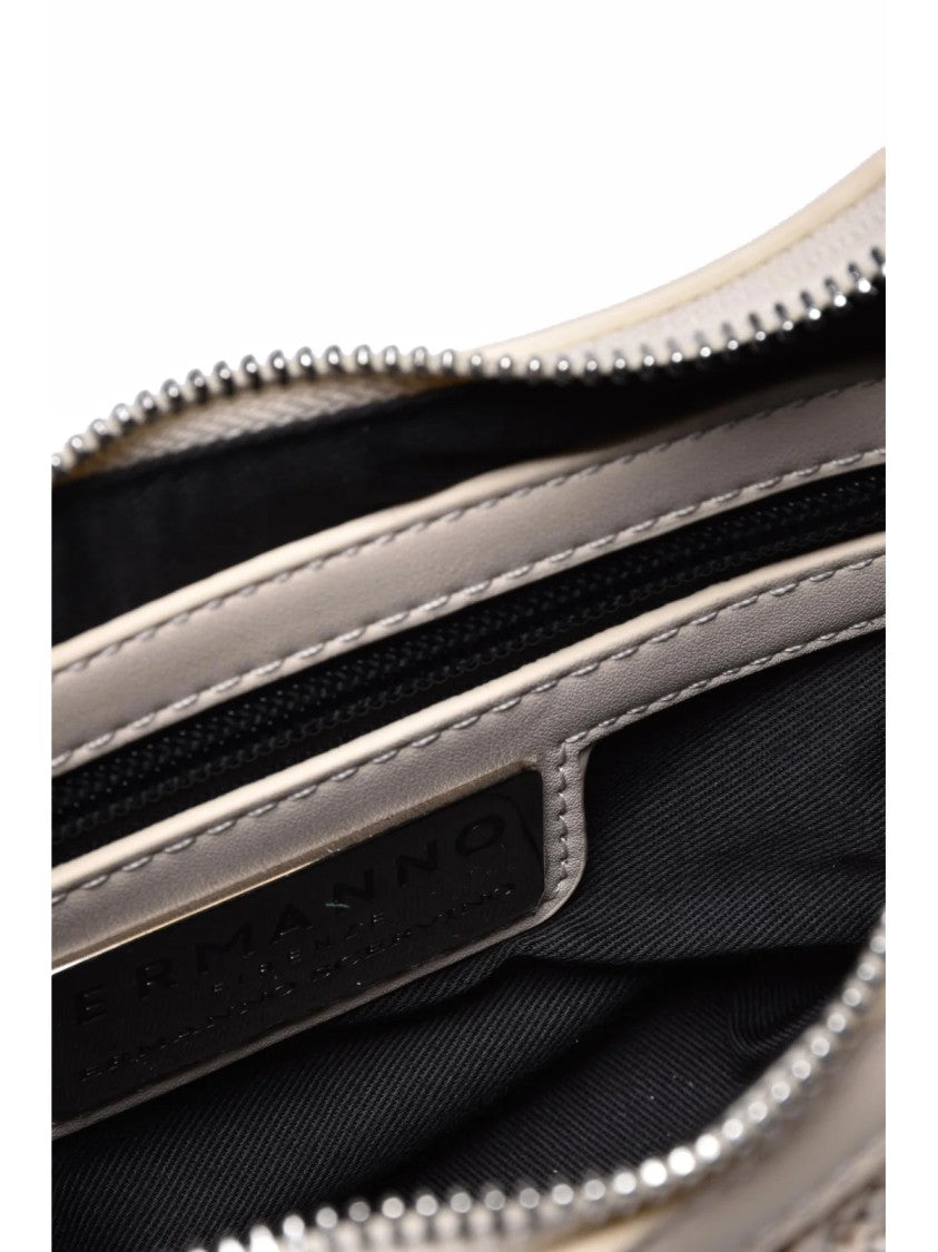 Ermanno Firenze Hobo Terra Straw Shoulder Bag With Prominent 'E' Emblem