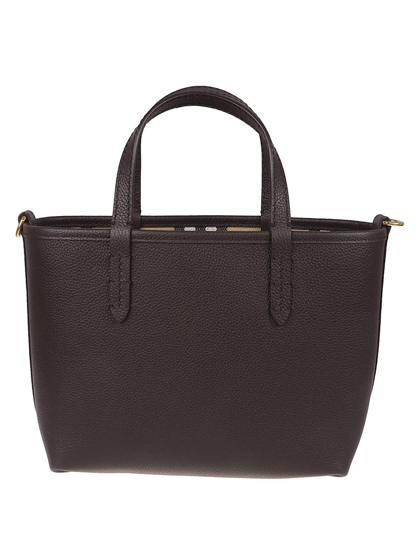 Burberry Reversible Handbag In Textured Calf Grain Leather