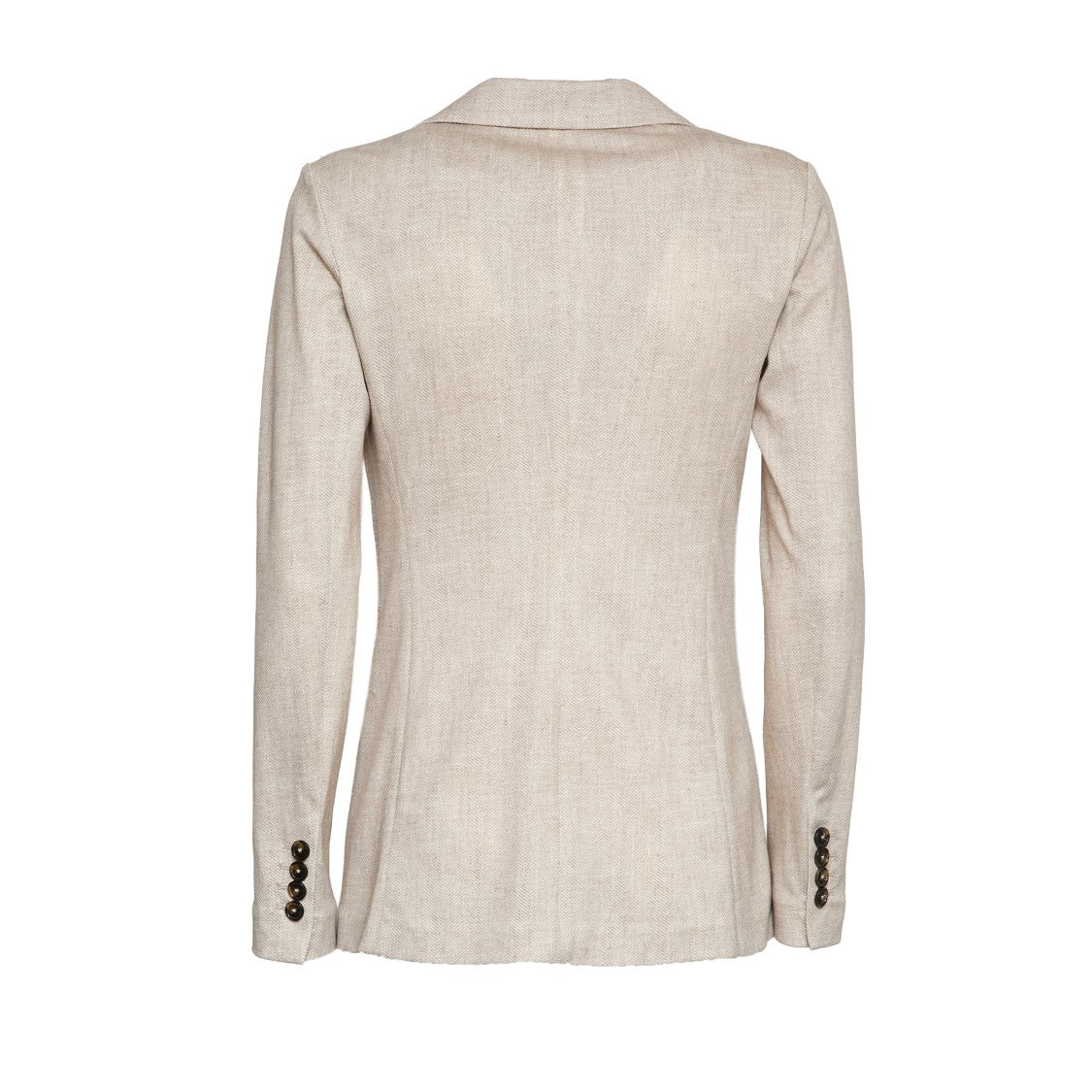 Circolo 1901 Herringbone Slim Fit Single-Breasted Blazer