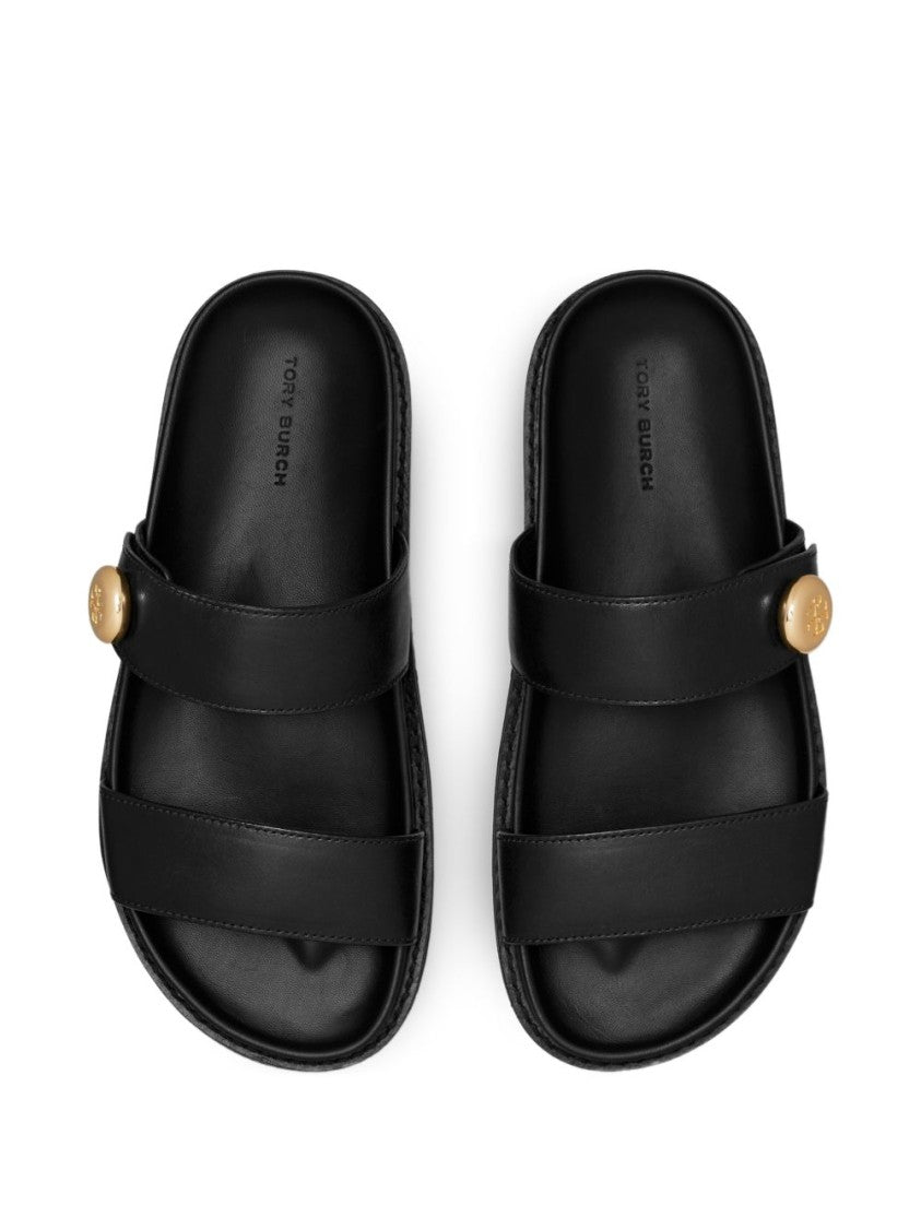 Tory Burch Black Leather Flats