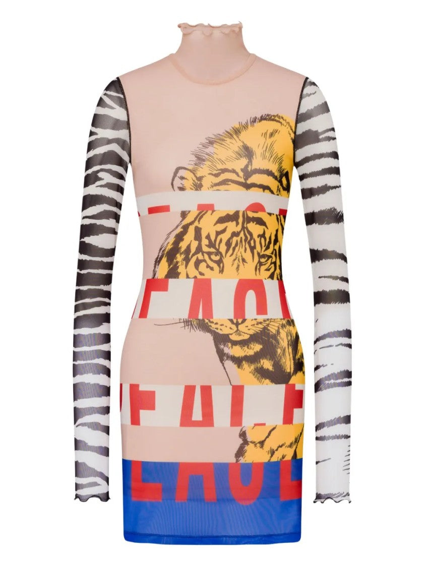 Moschino Fitted Bodice Dress With Flared Skirt