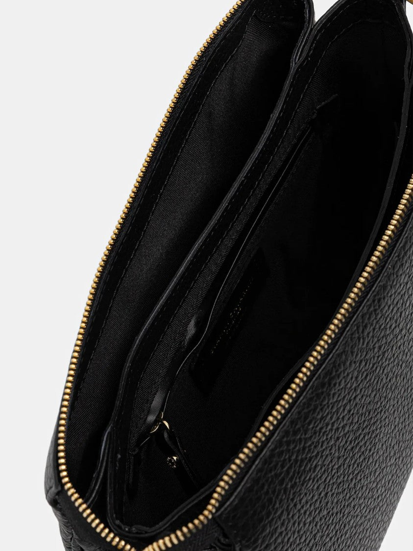 Gianni Chiarini Brooke Rectangular Black Textured Leather Bag