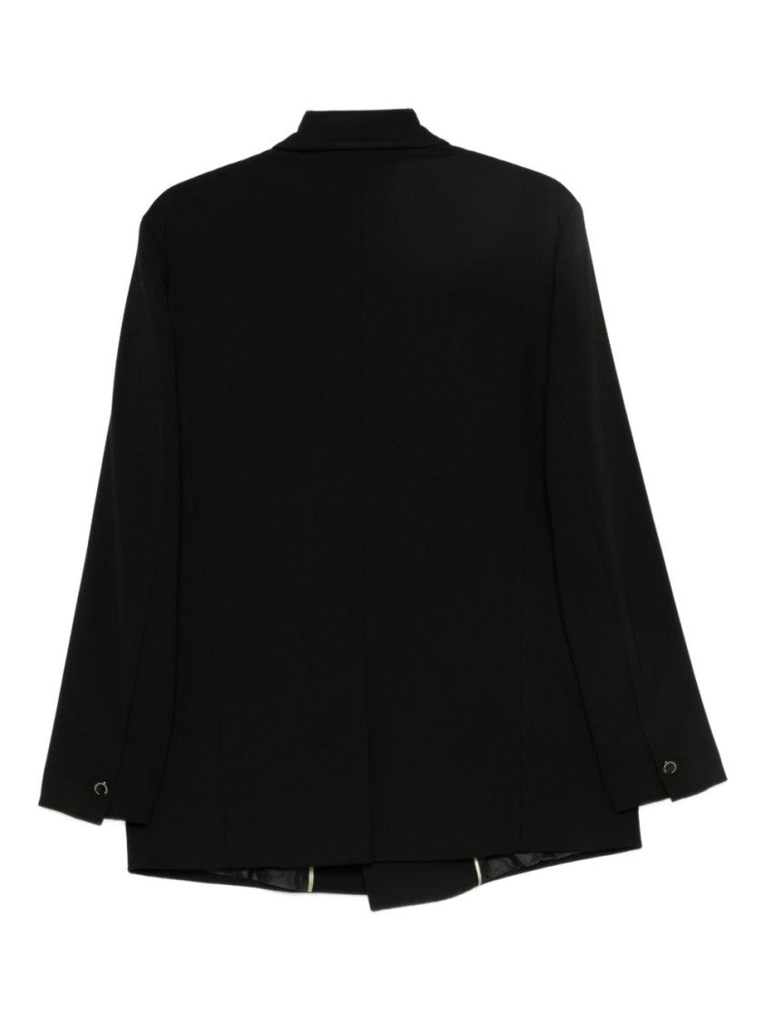 Daniele Alessandrini Double-Breasted Black Blazer With Wide Lapels