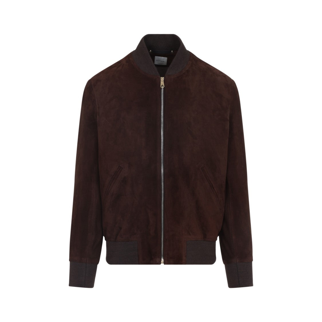 Paul Smith Red Lamb Suede Leather Regular Fit Bomber Jacket