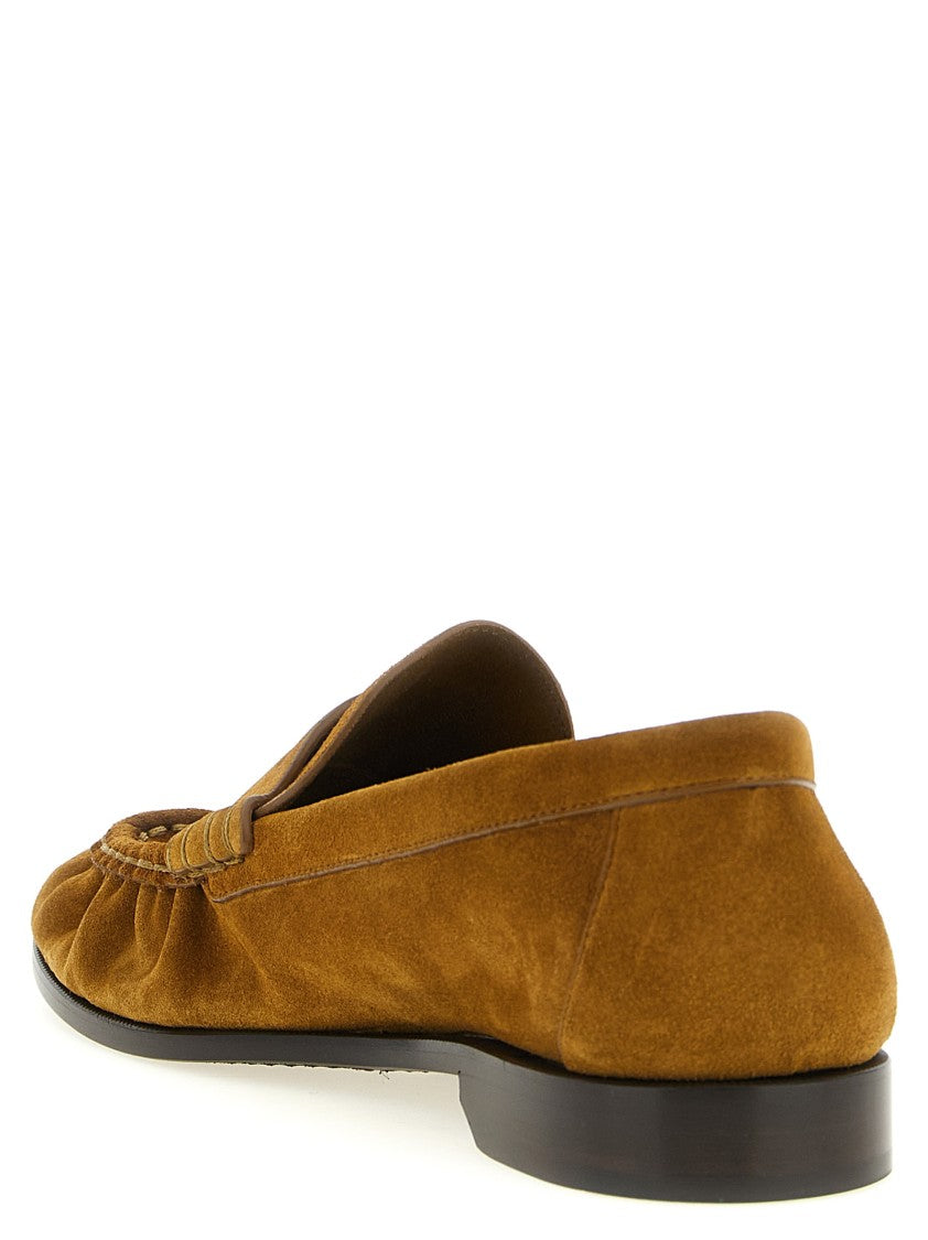 Saint Laurent 'Le Loafer' Suede Cassandra Loafers