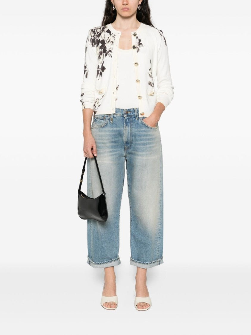 Blugirl Knit Cardigan With Floral Print