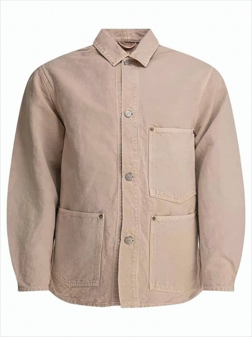 Kaptain Sunshine Relaxed Fit Sand Pink Jacket With Classic Collar