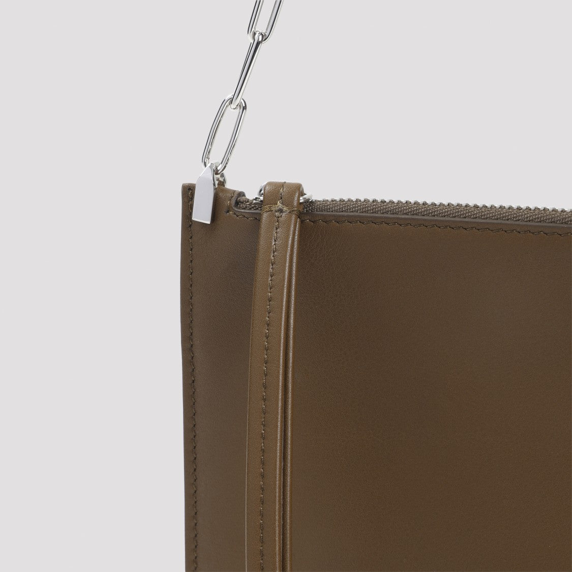 Phoebe Philo Leather Shoulder Bag With Silver-Tone Chain Strap