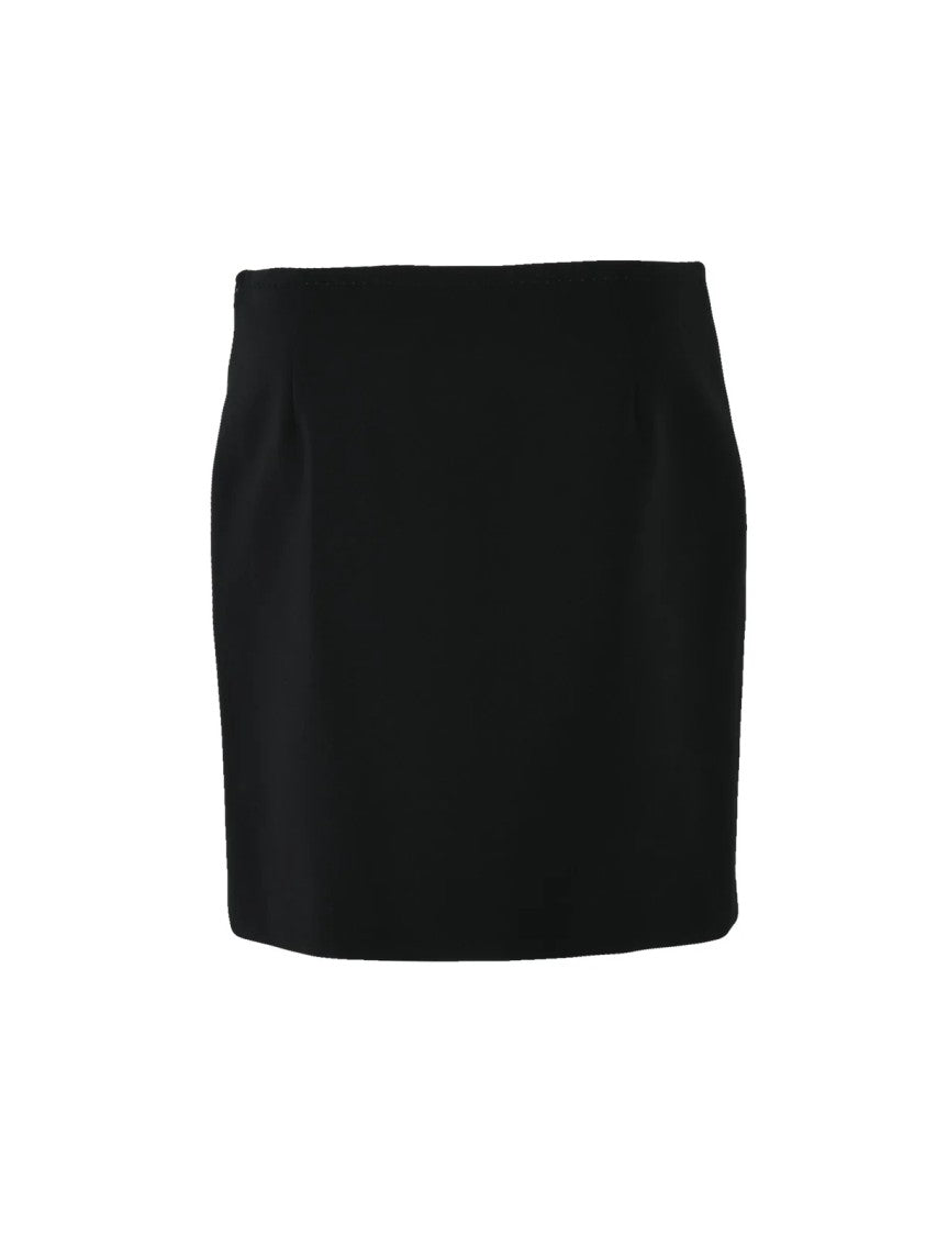 Max Mara Black Triacetate Polyester Women Mini Skirt