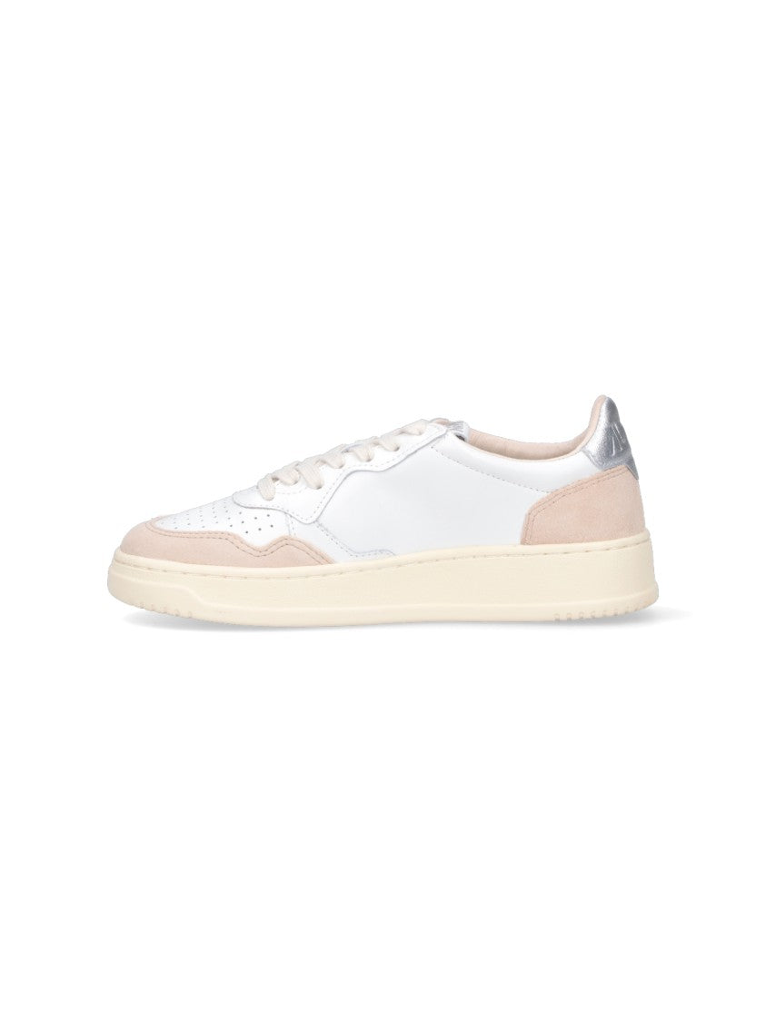 Autry White Medalist Suede Overlays Sneakers
