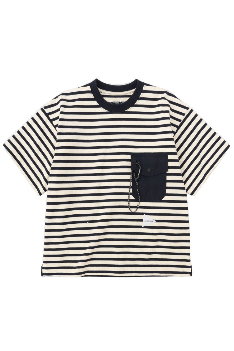 And Wander Stripe Pocket T-Shirt
