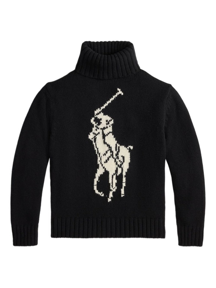 Polo Ralph Lauren Contrasting Graphic Wool Turtleneck Sweater