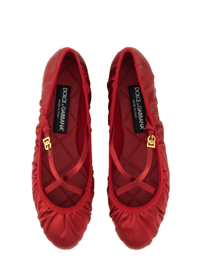 Dolce & Gabbana Satin Ballerina Flats