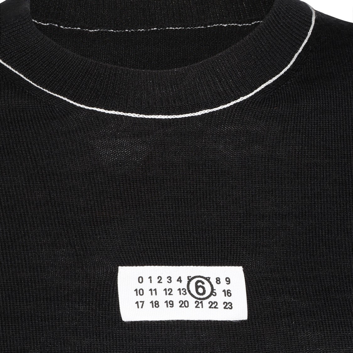 Mm6 By Maison Margiela Virgin Wool Sweater With Logo Detail And Piping