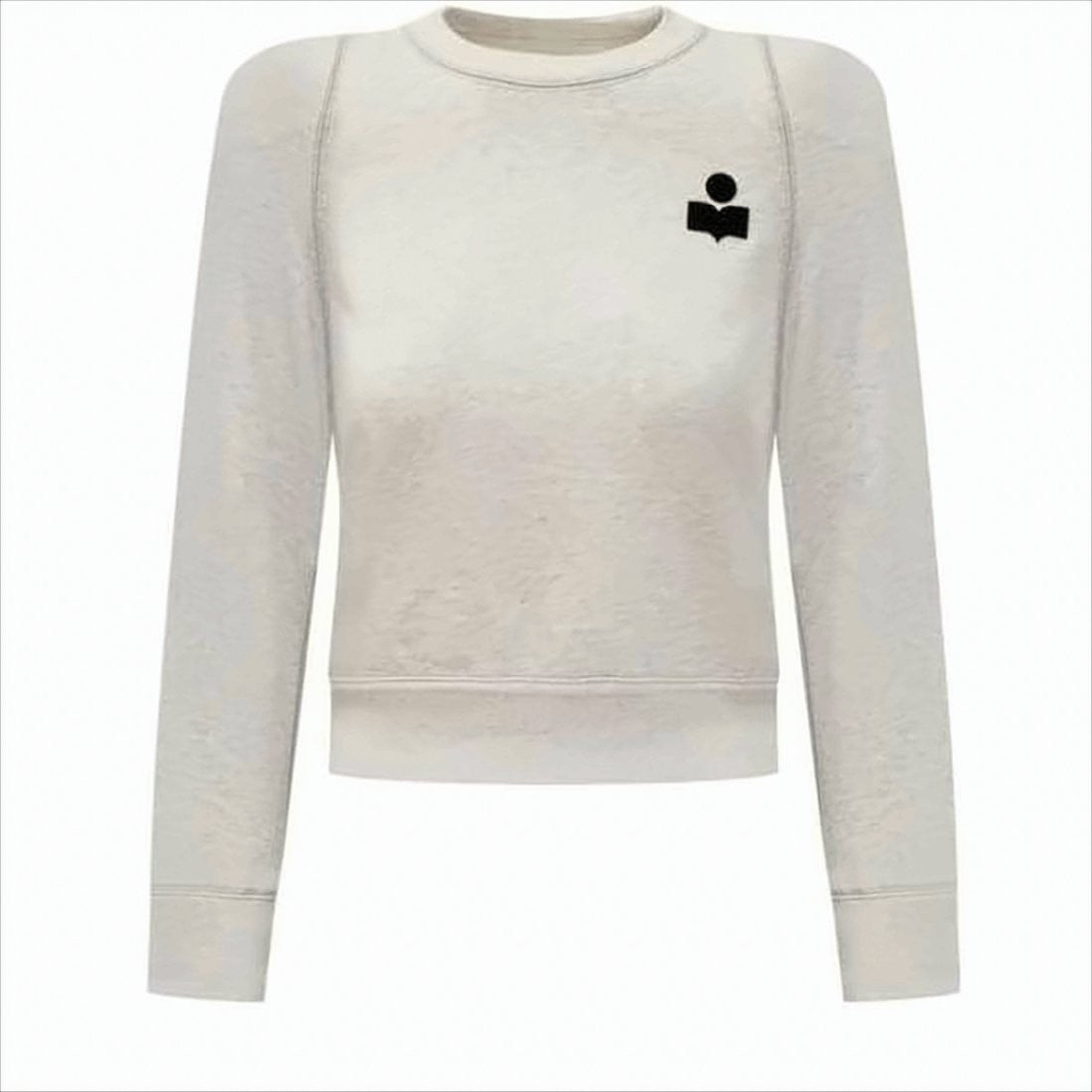 Isabel Marant Long-Sleeve Top With Ribbed Cuffs And Minimalist Emblem