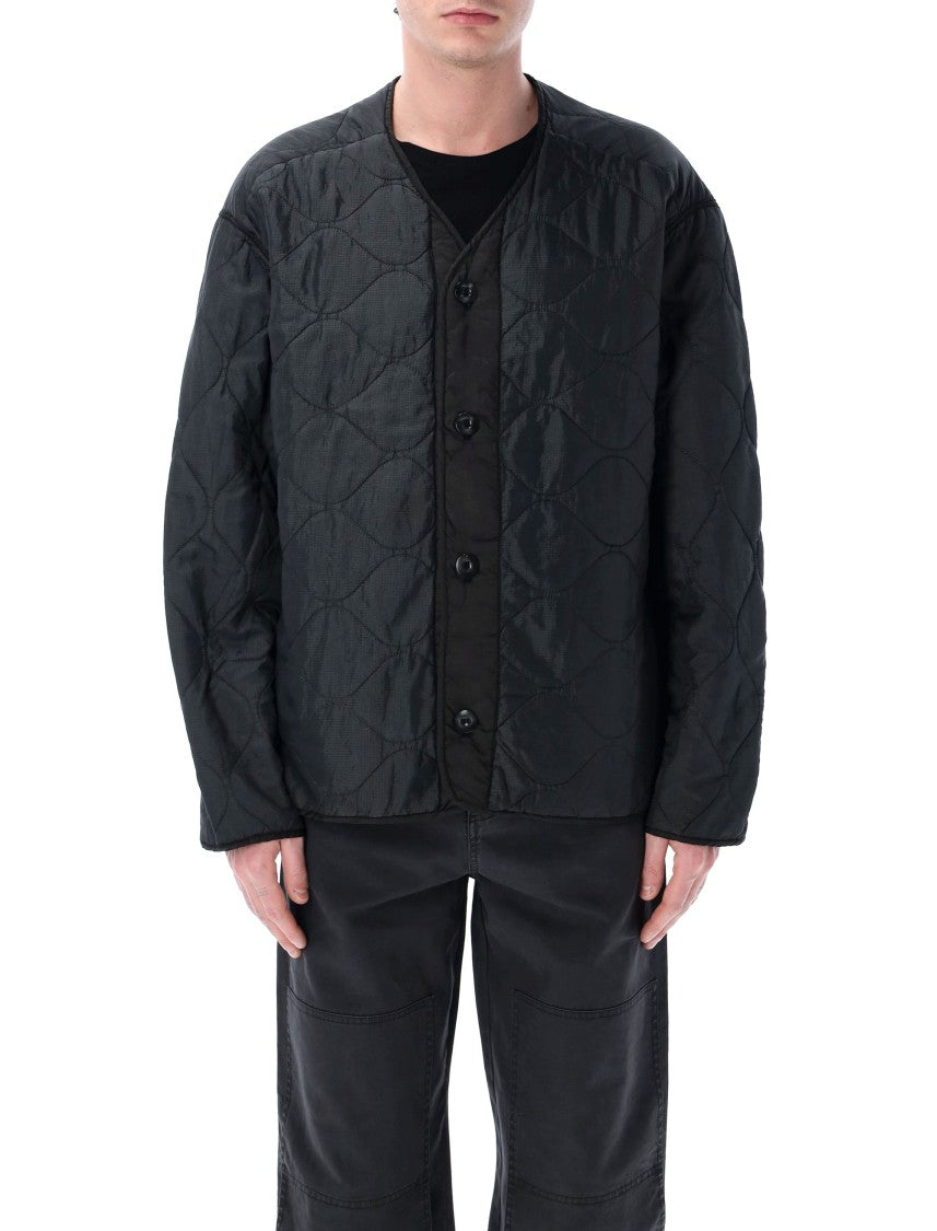 Oamc Padded Quilted Combat Liner With V-Neck Design