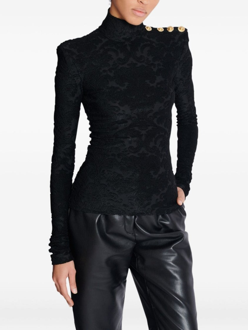 Balmain Fitted Black Top