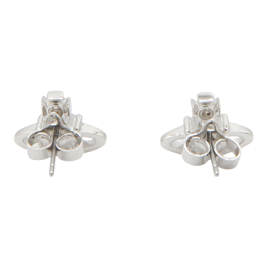 Vivienne Westwood Orbit-Inspired Silver-Tone Stud Earrings