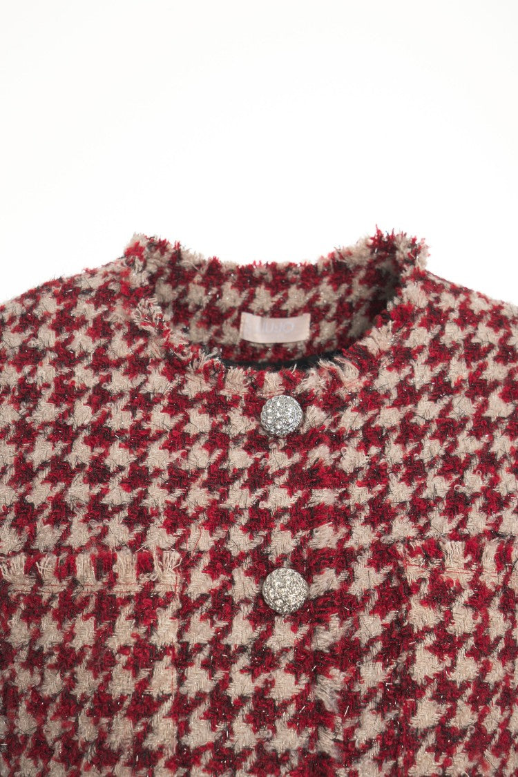 Liu Jo Textured Bouclé Jacket With Decorative Buttons