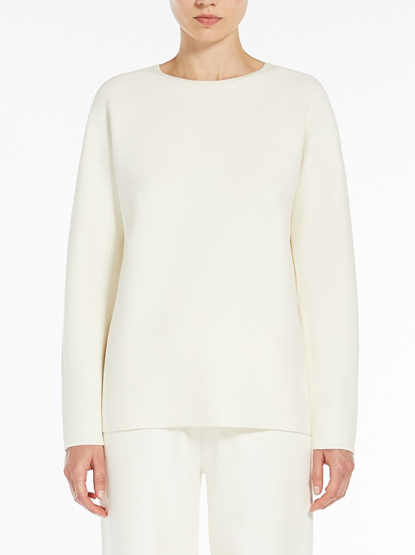 Max Mara Straight-Line Knit Top With Round Neckline
